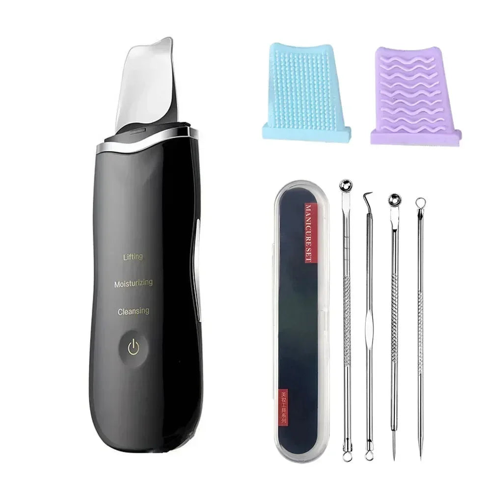 Espátula Ultrassônica Facial Voguish 2 em 1 — Limpeza Profunda e Rejuvenescimento